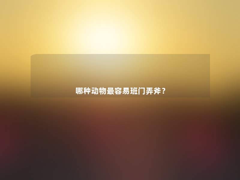 哪种动物容易班门弄斧？