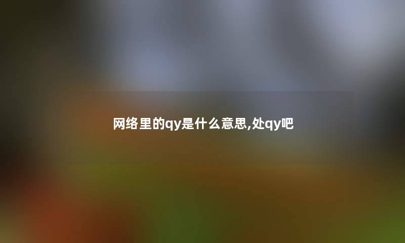 网络里的qy是什么意思,处qy吧