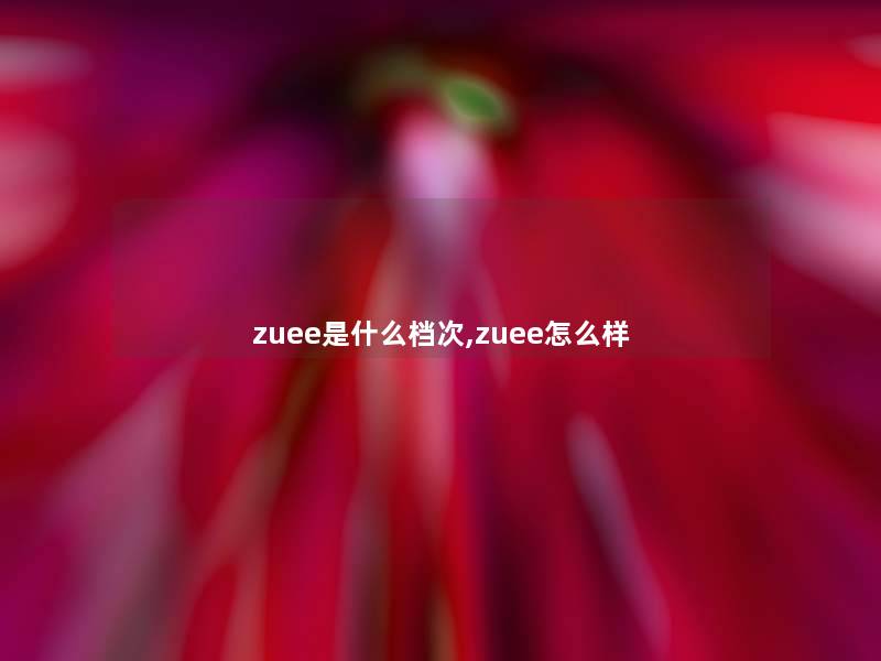 zuee是什么档次,zuee怎么样