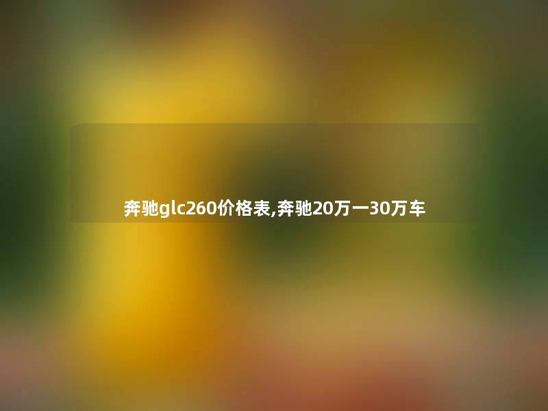 奔驰glc260价格表,奔驰20万一30万车